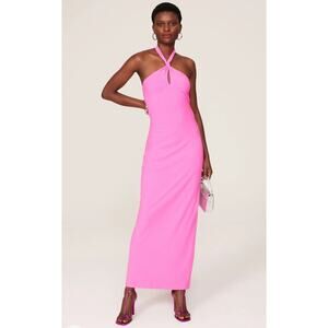 One33 Social Pink Twist Halter Gown Size 10